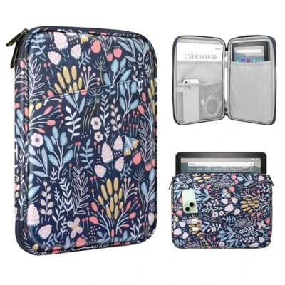 Abbildung von TiMOVO 8 9 Zoll Tablet Tasche für das Neue iPad Mini 7 (A17 Pro, 2024), 6 (8,3 Zoll, 2021), 5/4/3/2/1, Tragbare Schutztasche Mini, Bunte Blume