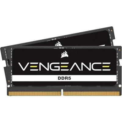 Abbildung von CORSAIR Vengeance SODIMM DDR5 RAM 96GB (2x48GB) 4800MHz CL40 Intel XMP iCUE Kompatibel Computer Speicher Schwarz (CMSX96GX5M2A4800C40)