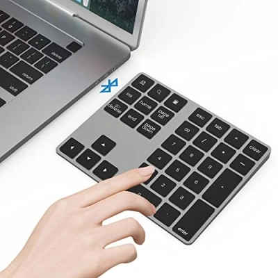 Abbildung von Yeemie Bluetooth Ziffernblock, Nummerntastatur 34 Tasten, Numpad für Laptop/PC/iOS/Mac, Schwarz