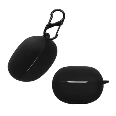 Abbildung von kwmobile Hülle kompatibel mit Xiaomi Realme Buds Air 5 Pro Kopfhörer Case TPU Silikon Cover Schutzhülle in Schwarz