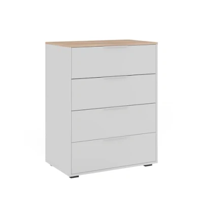 Abbildung von Vicco Kommode Betti, Weiß/Sonoma, 80 x 101.9 cm mit 4x Schublade