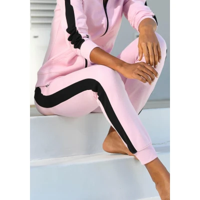 Abbildung von Bench Jogginghose rosaschwarz, Damen, Größe: 36/38, Rosa schwarz