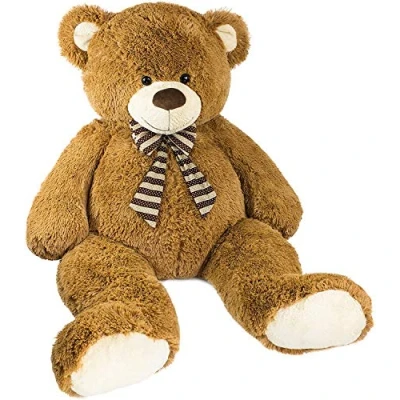 Abbildung von BRUBAKER Kuscheltier Riesen XXL Teddybär (150 cm) (1 St., mit gestreifter Schleife), großer Teddy Bär, Stofftier Plüschtier