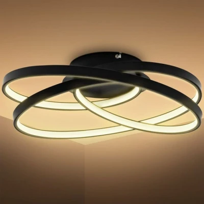 Abbildung von B.K.Licht Deckenleuchte LED Wohnzimmer Deckenlampe modern 39cm rund 35W 4600lm BKL1541, fest integriert, Warmweiß, 3000K Wohnzimmerleuchte Decke Badezimmer Schlafzimmer 230V