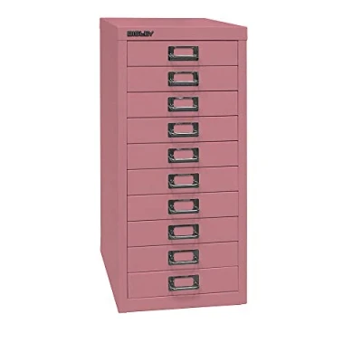 Abbildung von BISLEY MultiDrawer, 29er Serie, DIN A4, 10 Schubladen, Metall, 601 Pink, 38 x 27.9 59 cm