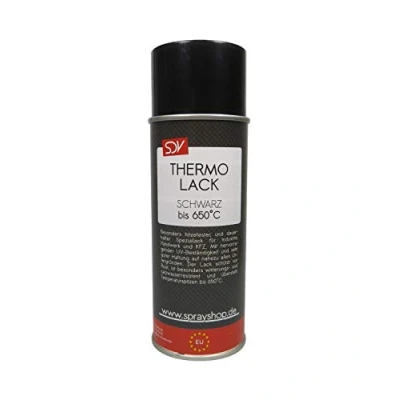 Abbildung von SDV Chemie Thermolack Spray schwarz bis 650C 12x 400ml Auspufflack Ofenlack Motorlack Grill Lack