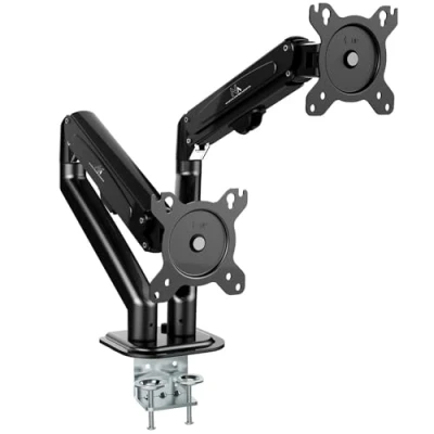 Abbildung von Maclean MC 861N Monitor Halterung, (bis 27,00 Zoll, Monitorhalterung für 2 Monitore mit Gasfeder)