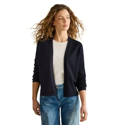 Abbildung von Cecil Offener Strickjacke, Damen, Größe: XL, Blau