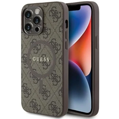 Abbildung von Guess GUHMP14XG4GFRW Hülle für iPhone 14 Pro Max 6.7&quot; braun hardcase 4G Collection Leather Metal Logo