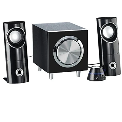 Abbildung von auvisio PC Boxen: Aktives 2.1 Multimedia Soundsystem mit Subwoofer MSX 220, 32 Watt (2 1 Lautsprecher)