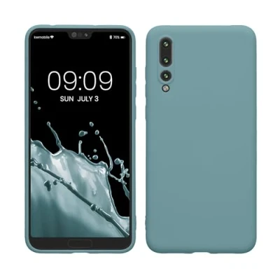 Abbildung von kwmobile Hülle kompatibel mit Huawei P20 Pro weiches TPU Silikon Case Cover geeignet für kabelloses Laden Antique Stone