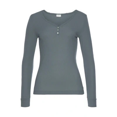 Abbildung von Lascana Nachtwäsche Shirt, Damen, Größe: 32/34, Rauchblau