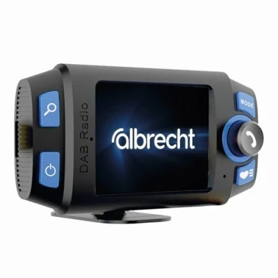 Abbildung von Albrecht DR 55 DAB+ Digitalradio Auto Adapter Bluetooth Freisprecheinrichtung, Musikstreaming &amp; FM Transmitter Inkl. aktiver Antenne Farbdisplay, schwarz, 27155