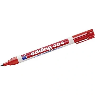Abbildung von edding 404 Permanentmarker rot 10 Stifte feine Rundspitze 0,75 mm wasserfest, schnell trocknend wischfest für Karton, Kunststoff, Holz, Metall, Glas
