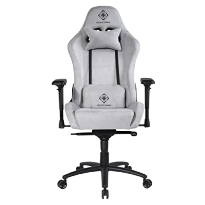 Abbildung von Deltaco Gaming DC440L Stuhl, Wildleder Material Hellgrau, Light Grey, Chair