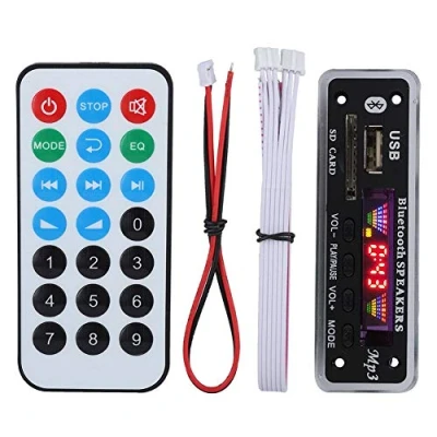 Abbildung von Tonysa DC 5 V / 12 Bluetooth 5.0 Audio Decoder Board Modul USB AUX SD FM Radio Verlustfreie MP3 WMA/WAV/FLAC/APE Modul, Farbdisplay(Schwarz)