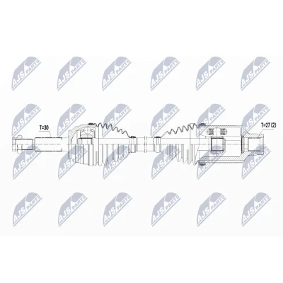 Abbildung von NTY NPW CH 082 Antriebswelle Vorderachse rechts 725 TESLA: Model S
