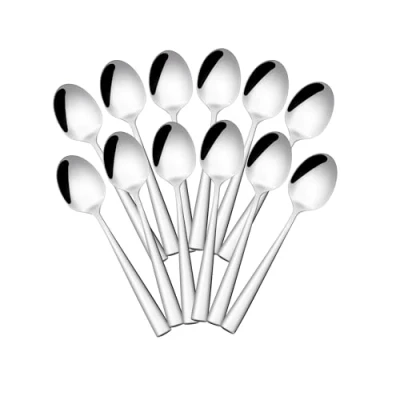 Abbildung von Otto Koning Leipzig Teelöffel 12 Stück, Hochwertiger Kaffeelöffel aus Edelstahl, hochglanzpoliert, löffel mit Modernem und elegantes Design.