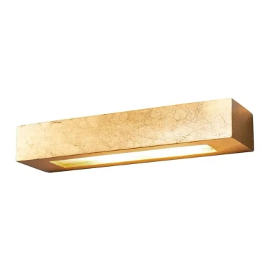 Abbildung von Eckige Gips Wandleuchte Emina in Gold