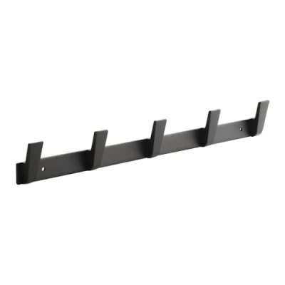 Abbildung von SO TECH® Hakenleiste Blackline ALBUS schwarz pulverbeschichtet, (1 St), Länge 450 mm mit 5 Haken
