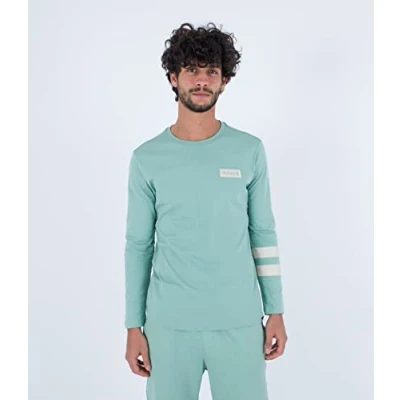 Abbildung von Hurley Herren M Oceancare Block Party Langarm T Shirt, Cilantro,