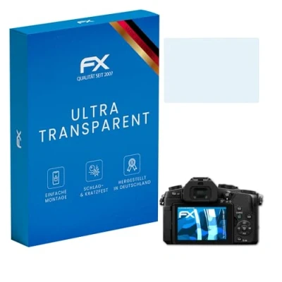 Abbildung von atFoliX Schutzfolie kompatibel mit Panasonic Lumix DMC G81 Folie, ultraklare FX Displayschutzfolie (3X)