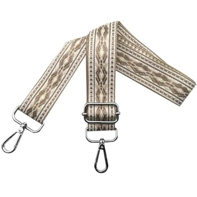 Abbildung von Verstellbarer Schultergurt für Taschen Damen Tragegurt, Taschengurte zum Wechseln, Taschengurt Breit 3.8cm mit Silber Karabiner, Schulterriemen Schultertasche Handtaschen, Khaki, N4