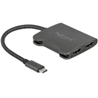 Abbildung von USB Adapter, C Stecker &gt; 2x HDMI Buchse