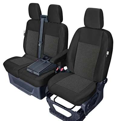 Abbildung von Sitzbezüge Tailor Made passgenau kompatibel mit Ford Transit Custom ab 2012 und 2018 Stoffbezüge Neuheit