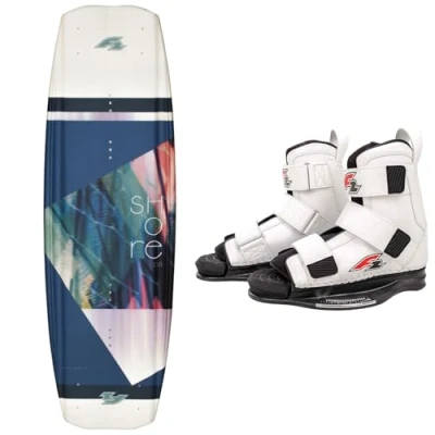 Abbildung von F2 Set Wakeboard Shore Aqua 138cm mit Wakebindung Team Boot L/XL