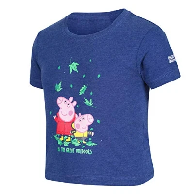 Abbildung von Regatta Unisex Kinder Peppa Pig T Shirt aus gemischter Coolweave Baumwolle mit aufgedrucktem Muster New Royal 116 EU (60 72 Monate)