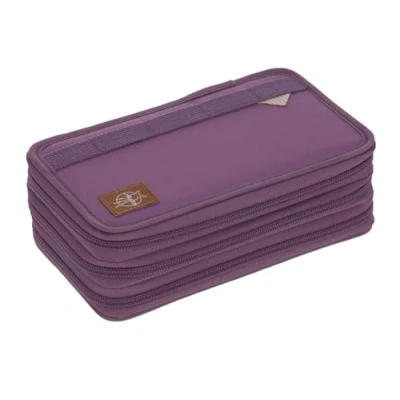 Abbildung von LÄSSIG Federmäppchen befüllt 20 teilig / School Triple Pencil Case Unique Lila