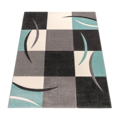 Abbildung von Paco Home Teppich &quot;Lara 235&quot;, rechteckig, Kurzflor, modernes Design, Pastell Farben, mit Konturenschnitt