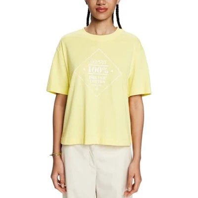 Abbildung von Esprit MIT Print Tshirt print, Damen, Größe: Small, Pastel yellow