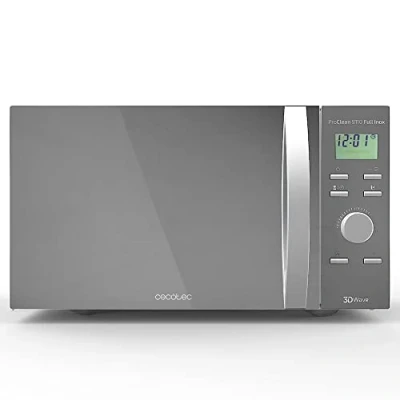 Abbildung von Cecotec Mikrowelle mit Grill ProClean 9110. Kapazität 30 l, Ready2Clean Beschichtung, 1000 W Leistung, W, 5 Ebenen Betrieb, 8 Programme, Timer 60 min, LED Anzeige
