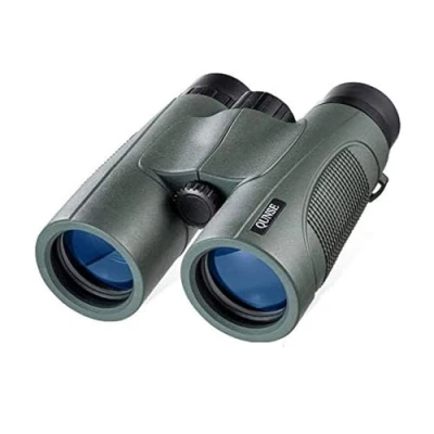 Abbildung von QUNSE 10x42 Fernglas Kompakt, BAK4 Prisma FMC Linse Fernglas, geeignet für die Safari, Das Vogel beobachten oder Astronomie (Grün)