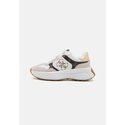 Abbildung von Guess Luckei Sneaker low, Damen, Größe: 37, White/brown Schuhe