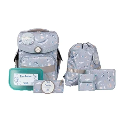 Abbildung von SCHOOL MOOD Schulranzen &quot;Timeless, Nordic Collection, Aqua&quot;, retroreflektierende Flächen, aus recyceltem Material