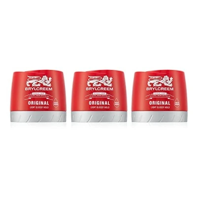 Abbildung von Brylcreem Original Light Gloss Hold Herren Haar Styling Creme, rot, 150 ml, 3 Stück