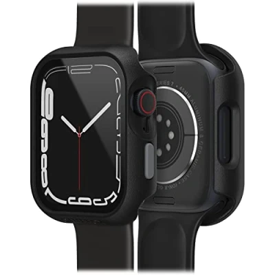 Abbildung von OtterBox Eclipse Bumper mit integrierter Displayschutzglas für Apple Watch Series 9/8/7 45mm, gehärtetes Glas, stoßfeste, sturzsichere und schlanke Schutzhülle Watch, Schwarz