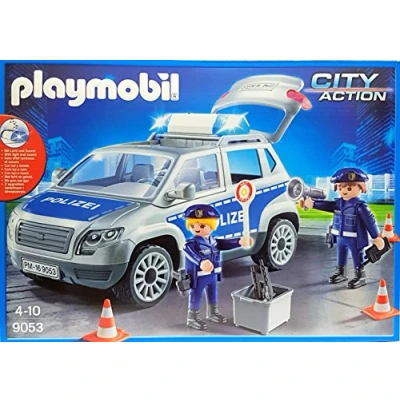 Abbildung von Playmobil® Konstruktions Spielset, Bausteine, Baukasten, Polizeiwagen Spielbausteine, (35 St), PM9053, ab 4 Jahren