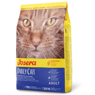 Abbildung von JOSERA DailyCat (3 x 400 g) getreidefreies Katzenfutter mit Geflügel, Kräutern und Früchten Super Premium Trockenfutter für ausgewachsene Katzen 3er Pack