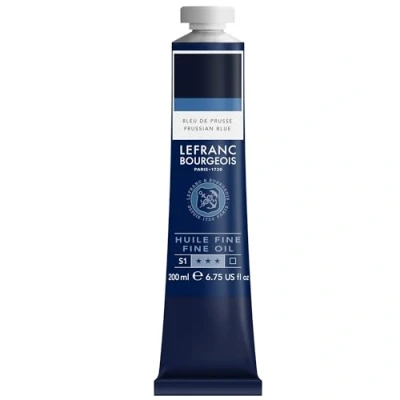 Abbildung von Lefranc Bourgeois 301823 Feine Ölfarbe in hervorragender Qualität,lichtecht mit gleichmäßige Konsistenz, 200ml Tube, ideal für Keilrahmen, Leinwand, Malkarton Kobaltblau Farbton