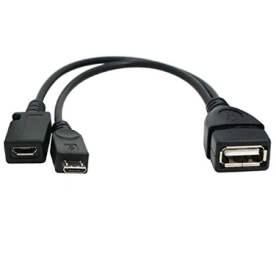 Abbildung von USB OTG Kabel für Firesticks 4K/4K Max/Cube/Lite/2nd Gen. Universal Micro Power Enabled Adapter Android Geräte Samsung, LG, HTC, 6 Zoll