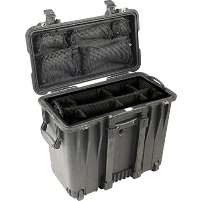 Abbildung von Peli 1440 Wasserdichtes Top Loader Case, Schutzkoffer, IP67 Zertifiziert, 34L Volumen,, gepolsterten Einteilungssystem (Anpassbar), Farbe: Schwarz