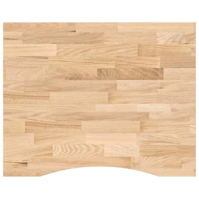 Abbildung von vidaXL Schreibtischplatte Unbehandelt 100x80x2,5 cm Massivholz Eiche