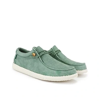 Abbildung von WALK IN PITAS WP150 WALLABI Washed Herren Mokassins Flache Slipper für Männer Slip on Loafer Sneakers Schlupfschuhe Freizeitschuhe Walkinpitas Schuhe Mintgrün 39