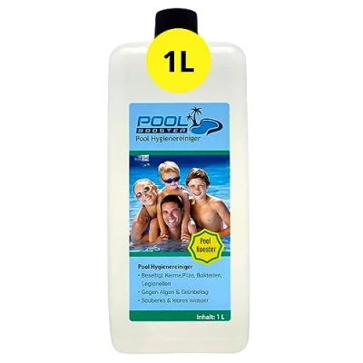 Abbildung von Flora Boost Pool Booster 1 L I Wasserpflege für Pool, Whirlpool &amp; Planschbecken Poolpflege gegen Algen Bakterien Reiniger kristallklares Wasser