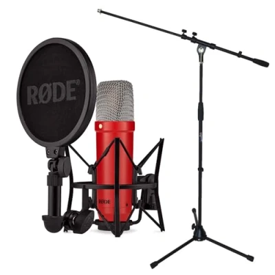 Abbildung von Rode NT1 Signature Red Studio Mikrofon Rot + keepdrum Mikrofonständer