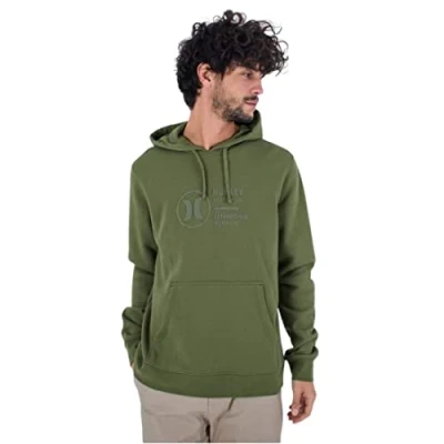 Abbildung von Hurley CUT Kapuzenpullover, Herren, Größe: Large, Moss green